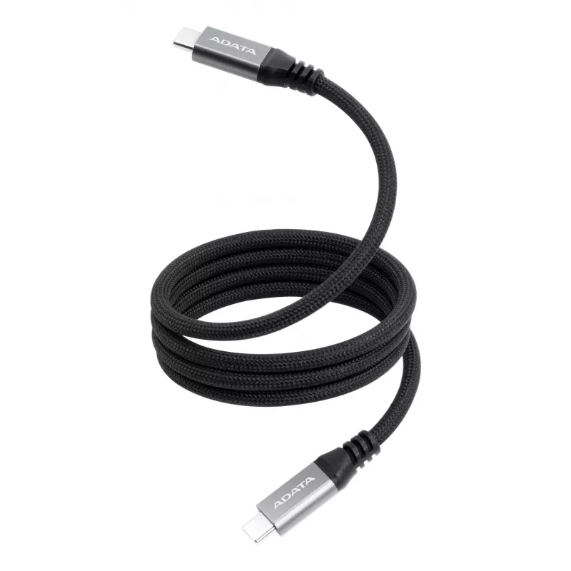 USB-C uz USB-C datu kabelis ADATA CACCU3-100W-100AN-BK — USB 3.2 Gen 2 (10 Gbit/s), 1 m, melns