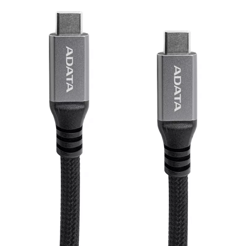 USB-C uz USB-C datu kabelis ADATA CACCU3-100W-100AN-BK — USB 3.2 Gen 2 (10 Gbit/s), 1 m, melns