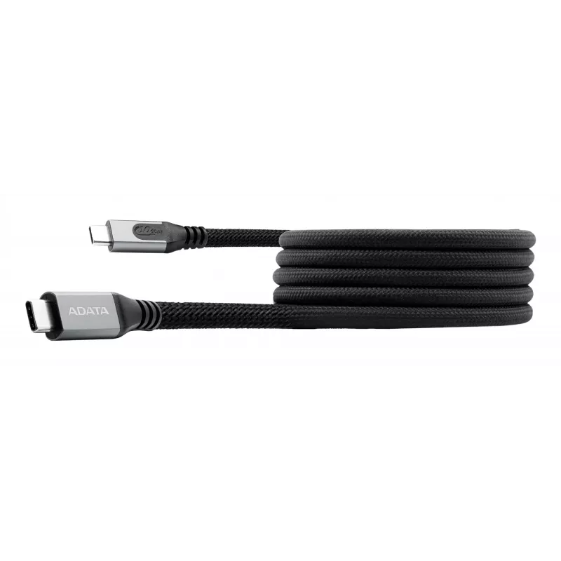USB-C uz USB-C datu kabelis ADATA CACCU3-100W-100AN-BK — USB 3.2 Gen 2 (10 Gbit/s), 1 m, melns
