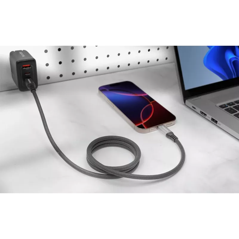 USB-C uz USB-C datu kabelis ADATA CACCU3-100W-100AN-BK — USB 3.2 Gen 2 (10 Gbit/s), 1 m, melns