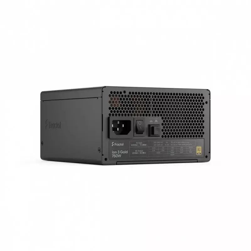 Barošanas bloks fractal design FDE Ion 3 GOLD 750W 80+ GOLD Melns, modulārs ATX, 750W izeja