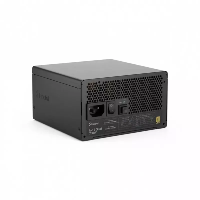 Barošanas bloks fractal design FDE Ion 3 GOLD 750W 80+ GOLD Melns, modulārs ATX, 750W izeja