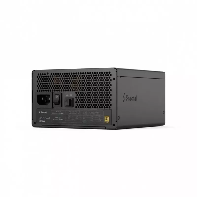 Barošanas bloks fractal design FDE Ion 3 GOLD 750W 80+ GOLD Melns, modulārs ATX, 750W izeja