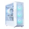 PC Case ZALMAN i3 NEO ARGB V2 balta Midi Tower, Tempered Glass, 3x120 mm Front Fans, Supports ATX/Mini-ITX