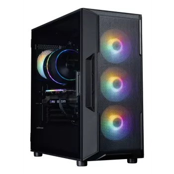 ZALMAN Mid Tower PC Case I3 NEO V2, melns, 4x RGB ventiļi, ATX/microATX atbalsts