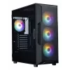 ZALMAN Mid Tower PC Case I3 NEO V2, melns, 4x RGB ventiļi, ATX/microATX atbalsts
