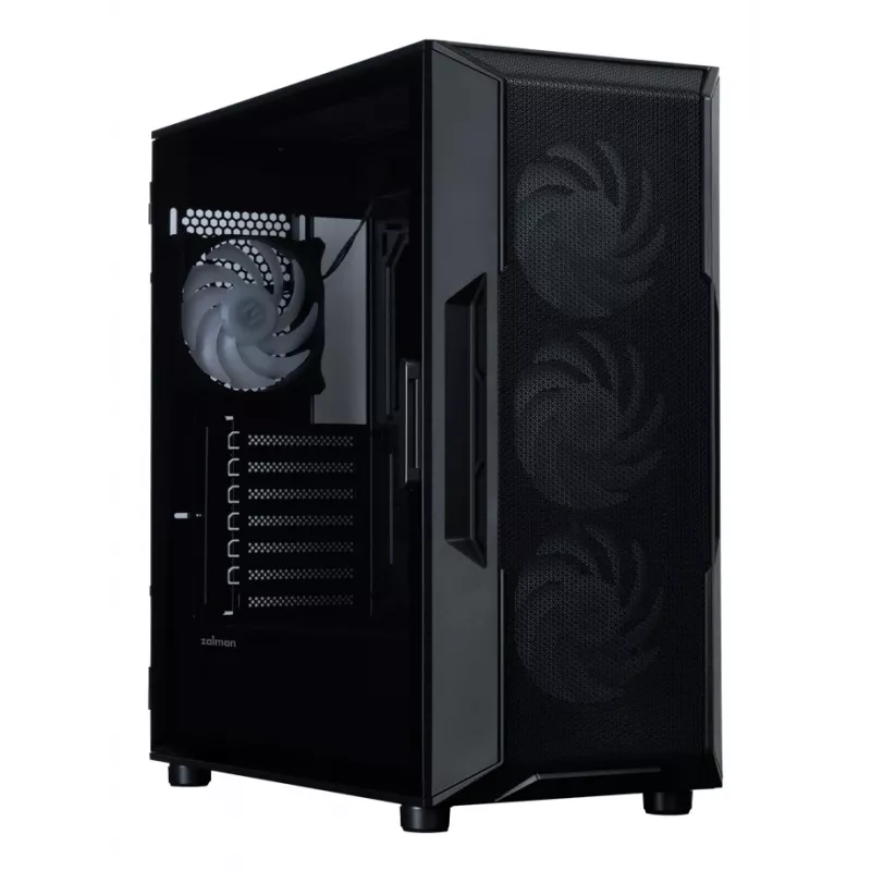 ZALMAN Mid Tower PC Case I3 NEO V2, melns, 4x RGB ventiļi, ATX/microATX atbalsts