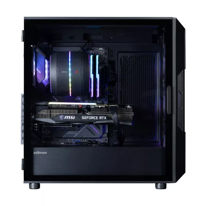 ZALMAN Mid Tower PC Case I3 NEO V2, melns, 4x RGB ventiļi, ATX/microATX atbalsts