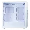 Datora korpuss Zalman I3 NEO V2 balta Midi Tower, ATX/Mini-ITX, rūdīts stikls, 3x120mm priekšējie ventilatori, USB 3.2 Gen1