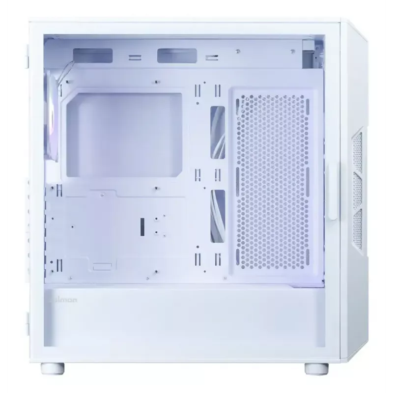 Datora korpuss Zalman I3 NEO V2 balta Midi Tower, ATX/Mini-ITX, rūdīts stikls, 3x120mm priekšējie ventilatori, USB 3.2 Gen1