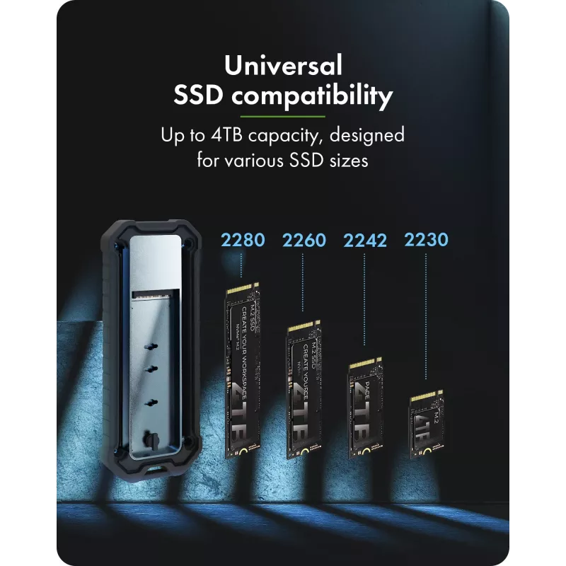 Piederums: icybox IB-1827MCP-C31 M.2 NVMe un SATA divu ligzdu adapteris