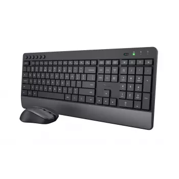 Trust Trezo klaviatūra ar peli Iekļauta pele Universāls RF Bezvadu QWERTY US English Melns
