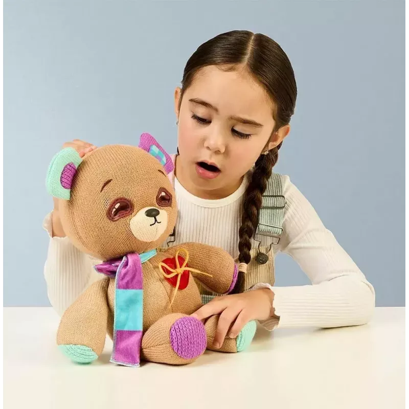 Plīša interaktīvā maskota Cobi Thready Bear — ar kustību aktivizējama rotaļlieta ar skaņu un sensoriem