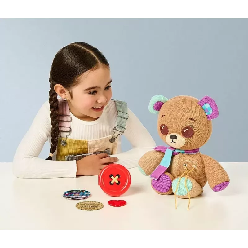 Plīša interaktīvā maskota Cobi Thready Bear — ar kustību aktivizējama rotaļlieta ar skaņu un sensoriem