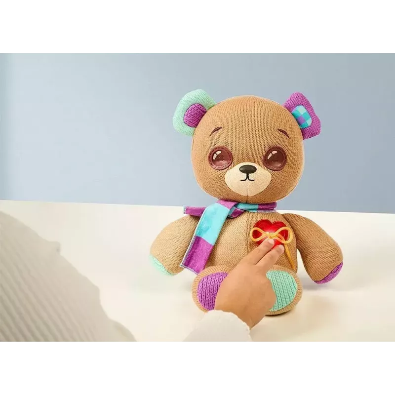 Plīša interaktīvā maskota Cobi Thready Bear — ar kustību aktivizējama rotaļlieta ar skaņu un sensoriem