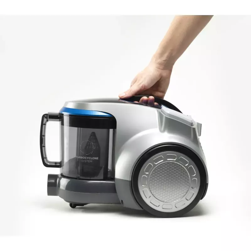 Cilindriskais putekļsūcējs Black & Decker BXVML700E — 700 W, 2 L putekļu tvertne, cikloniskā filtrācija, EPA filtrs, gumijas riteņi