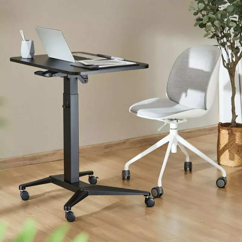 Mobilais klēpjdatora galds MACLEAN MC-453B ar pneimatisku augstuma regulēšanu, maks. augstums 109 cm, 8 kg ietilpība