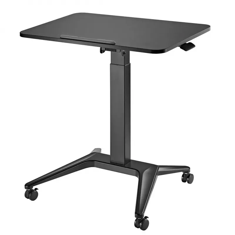 Mobilais klēpjdatora galds MACLEAN MC-453B ar pneimatisku augstuma regulēšanu, maks. augstums 109 cm, 8 kg ietilpība