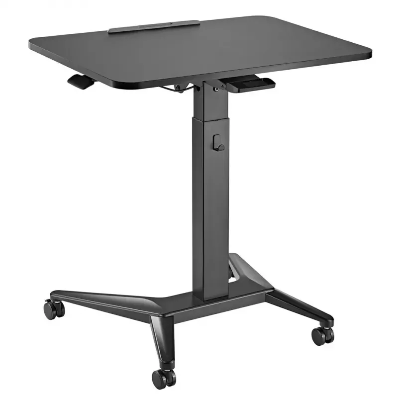 Mobilais klēpjdatora galds MACLEAN MC-453B ar pneimatisku augstuma regulēšanu, maks. augstums 109 cm, 8 kg ietilpība