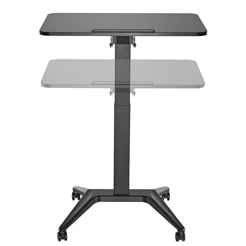 Mobilais klēpjdatora galds MACLEAN MC-453B ar pneimatisku augstuma regulēšanu, maks. augstums 109 cm, 8 kg ietilpība