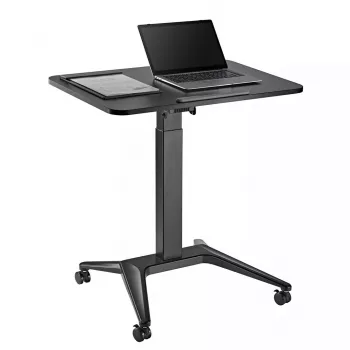 Mobilais klēpjdatora galds MACLEAN MC-453B ar pneimatisku augstuma regulēšanu, maks. augstums 109 cm, 8 kg ietilpība