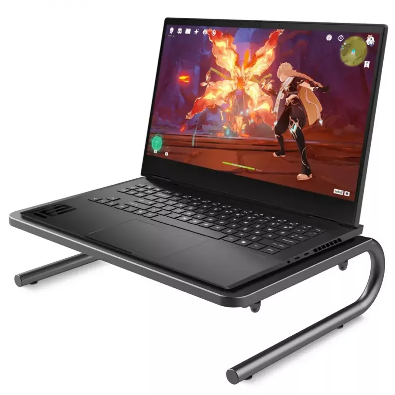 Portatīvā monitora paliktnis MACLEAN MC-948 13–32 collu ekrāniem, regulējams augstums un leņķis, melns, 370×235×100 mm, 20 kg kravnesība