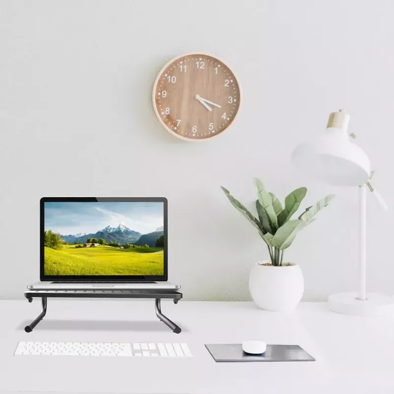 Portatīvā monitora paliktnis MACLEAN MC-948 13–32 collu ekrāniem, regulējams augstums un leņķis, melns, 370×235×100 mm, 20 kg kravnesība