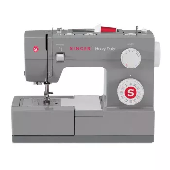Automātiskā šujmašīna SINGER Heavy Duty 4432 — 32 dūrienu raksti, 1100 apgr./min, 6 mm dūriena platums, brīvā roka, 120 V