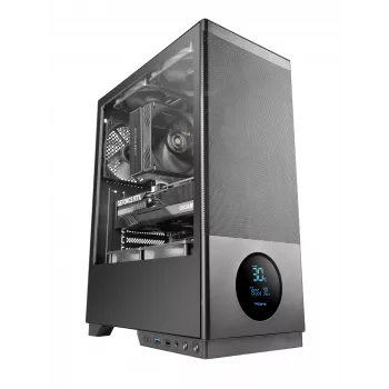 TACENS datora korpuss 2SAGITTA20 Midi Tornis, rūdīts stikls, ATX/Mikro-ITX/Mini-ITX, 1x3,5 collu + 2x2,5 collu, LED, iekļauti ventilatori