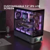 PC korpuss TACENS Mars Gaming MCLCDPRO Midi Tower — Melns, IPS 7.2 collu Displejs, Apakšējais barošanas bloks, ATX/Micro‑ATX/Mini‑ITX atbalsts