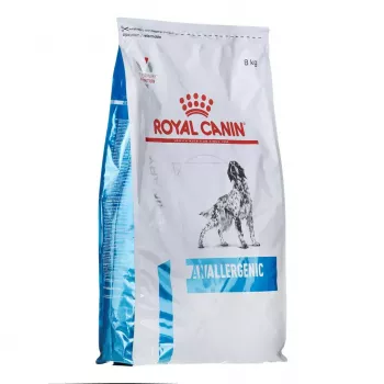 Sausā suņu barība Royal Canin Anallergenic 8 kg — pieaugušiem suņiem hipoalerģiska mājputnu formula, bez glutēna, bez laktozes