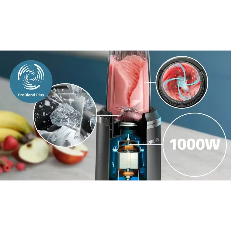 Galda blenderis Philips 5000 sērija HR2767/00 Melns Nerūsējošais tērauds