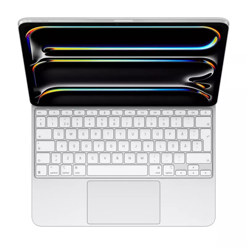 Apple Magic tastatūra iPad Pro 13 collu M4 zviedru balts bezvadu skārienpaliktnis