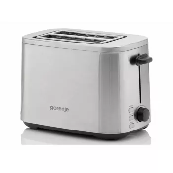 Tosteris Gorenje T800DS — 2 slotu nerūsējošā tērauda tosteris, kompakts mājas modelis
