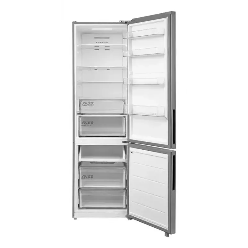 Brīvi stāvošs ledusskapis ar saldētavu Midea MDRB600MME46, 443 L kopējā, 313 L ledusskapis (No Frost), 130 L saldētava, E klase, nerūsējošais tērauds