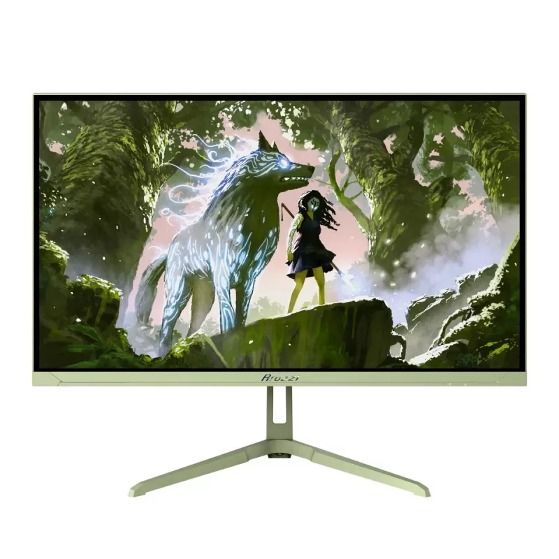 24 collu Arozzi Nova datora monitors — 23.8 collu (60.5 cm) Full HD 1920×1080 IPS LED, 1 ms, VESA, iebūvēti skaļruņi, zaļš