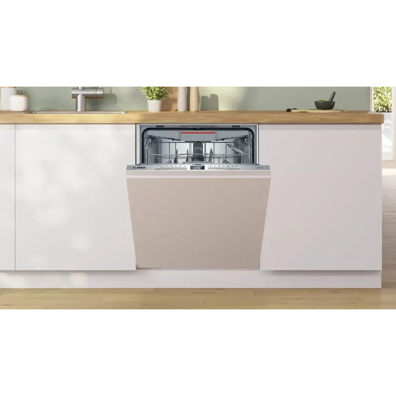 Iebūvējamā trauku mazgājamā mašīna Bosch Serie 4 SMV4EVX00E — 14 komplekti, 60 cm, 6 programmas, 44 dB, siltummaiņa žāvēšana