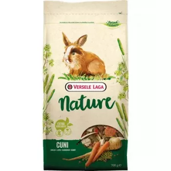Trušu barība granulās VERSELE-LAGA Cuni Nature 2,3 kg — garšaugi, 14% olbaltumvielu, 15,5% šķiedrvielu, 4,5% tauku, C vitamīns, bez lipekļa un sojas