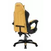 Spēļu krēsls huzaro Force 3.7 — ergonomisks augstas atzveltnes grozāmais krēsls, dzeltens sēdeklis, regulējami roku balsti, augstums 107,5–116,5 cm