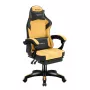 Spēļu krēsls huzaro Force 3.7 — ergonomisks augstas atzveltnes grozāmais krēsls, dzeltens sēdeklis, regulējami roku balsti, augstums 107,5–116,5 cm