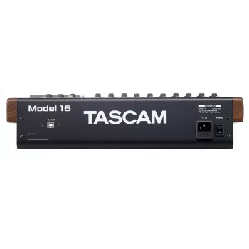 Audio mikseris Tascam MODEL 16 — 16 kanālu, 24 bitu DSP, 44,1/48 kHz, Bluetooth 5.0, USB Type-B, SD karšu lasītājs