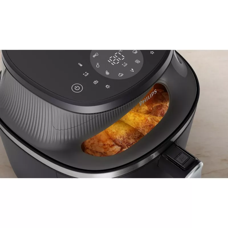 Karstā gaisa fritieris Philips 3000 sērija NA342/00 — 7.2 L, 2000 W, 16 programmas, skārienjutīga vadība, melns zelts