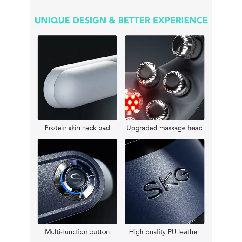 Masāžas ierīce SKG G7-Pro-Fold Blue Kombinēta Kompresijas Mīcīšanas Vibrācijas