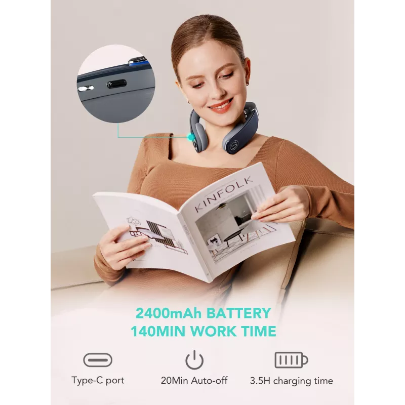 Masāžas ierīce SKG G7-Pro-Fold Blue Kombinēta Kompresijas Mīcīšanas Vibrācijas