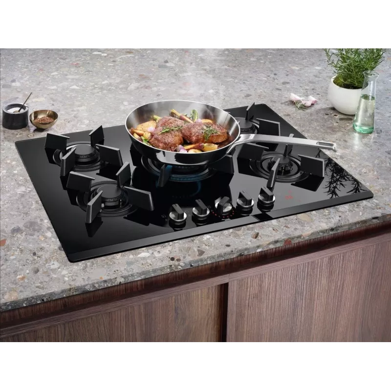 Electrolux KGG75362K Melns Iebūvējama 75 cm Gāzes 5 zonu(-as)