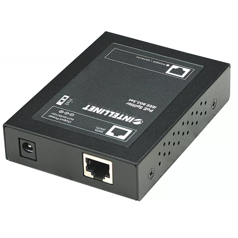 Intellinet Power over Ethernet (PoE+) sadalītājs, IEEE802.3at, 5, 7,5, 9 vai 12 V līdzstrāvas izejas spriegums