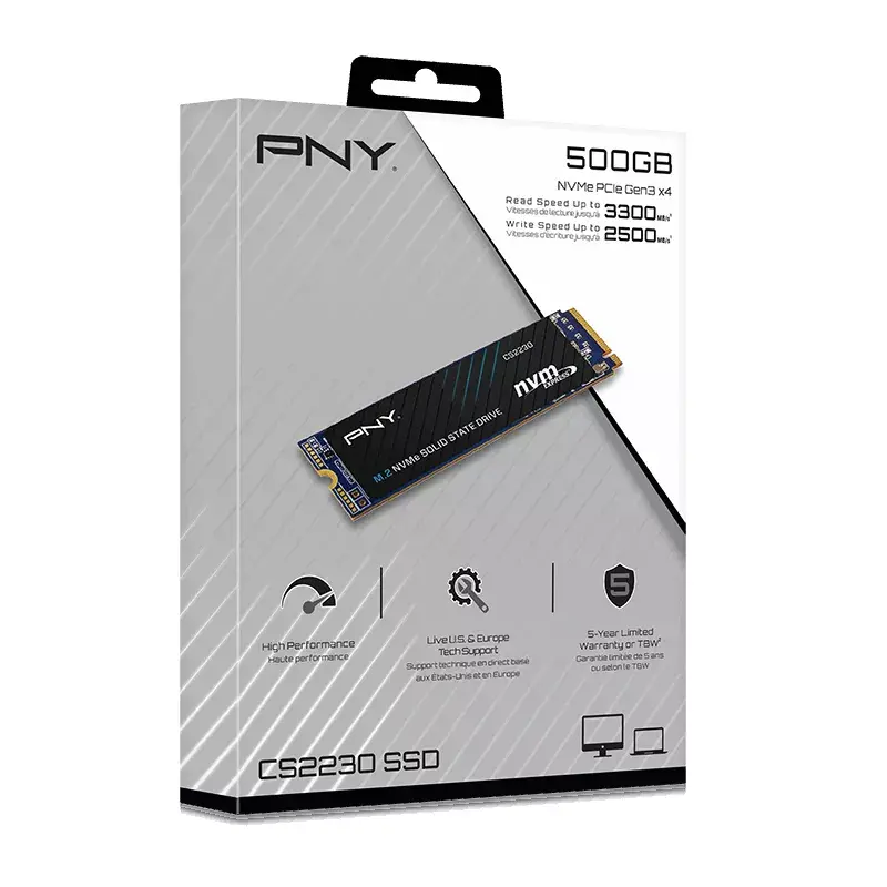 SSD disks PNY 500GB M.2 2280 PCI-E x4 Gen3 NVMe M280CS2230-500-RB