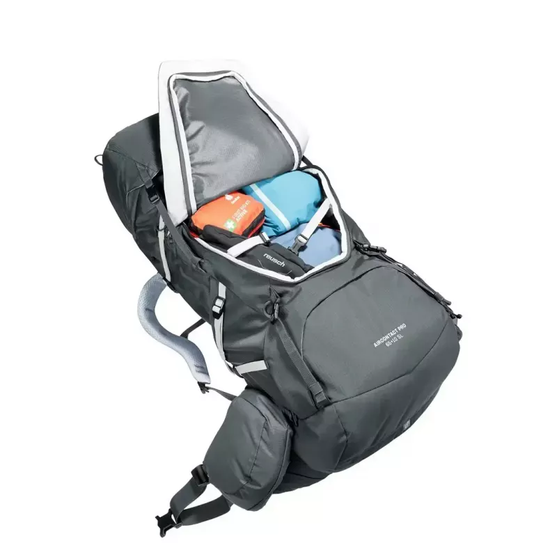 Pārgājienu mugursoma DEUTER Aircontact Pro 65+10 SL Women's Graphite, 65+10 L ietilpība