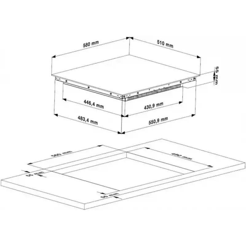 Beko HII 64400 MT plīts Melna Iebūvējama 60 cm Indukcijas plīts 4 zonām