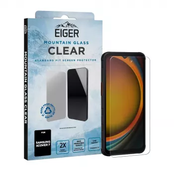 Ekrāna aizsargs EIGER EGSP00958 Samsung Galaxy Xcover7 rūdīts stikls, pretkritienu, skrāpējumizturīgs, triecienizturīgs